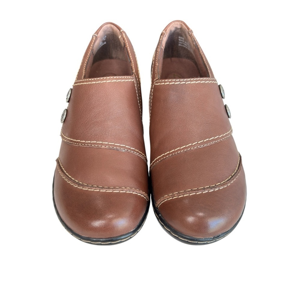 Clarks Bendables Brown Leather Ashland Alpine Slip On Womens Comfort Shoe Size 7 - Picture 5 of 12